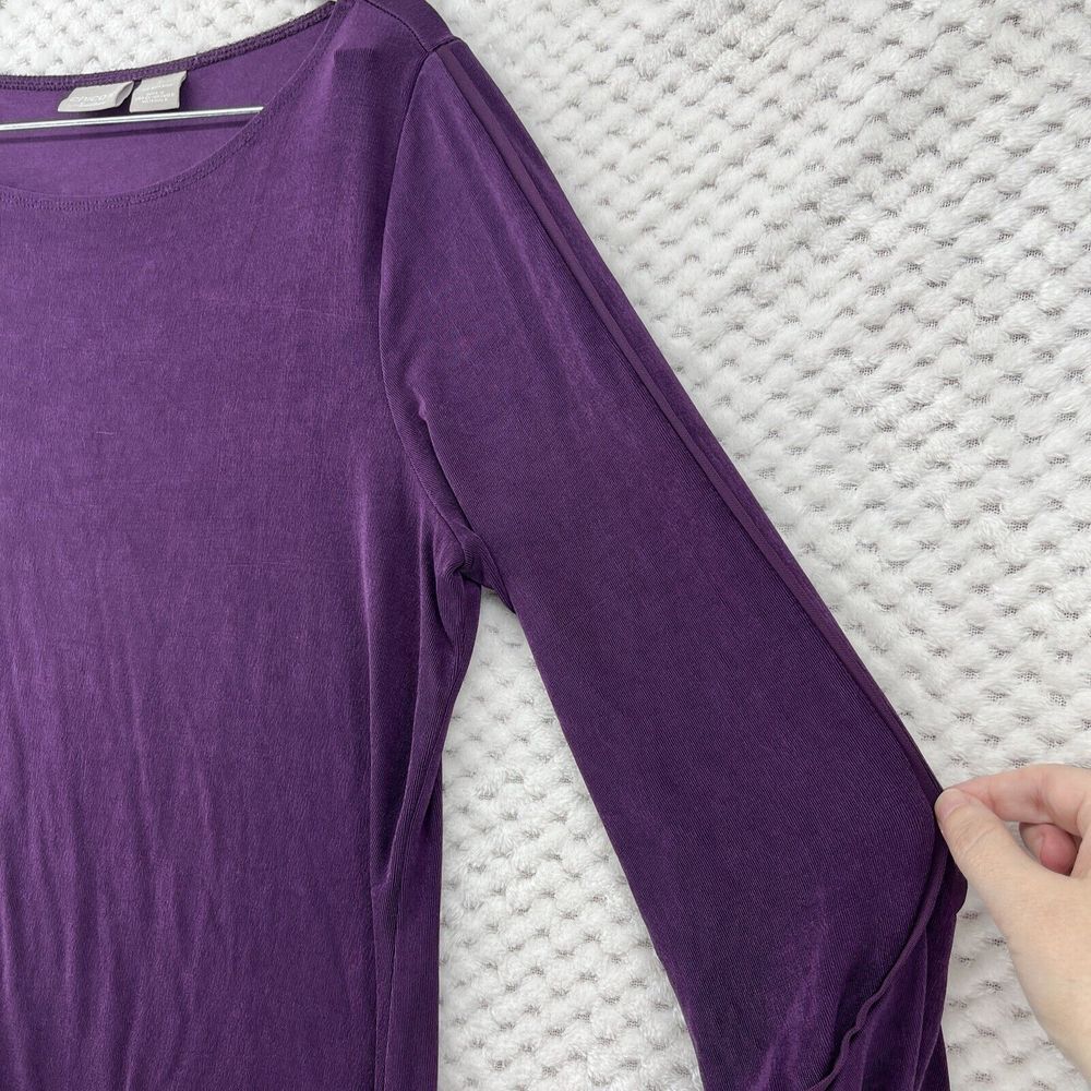 Chico's Women’s Purple Bell Sleeve Top, Size 8-10 - Picture 6 of 9